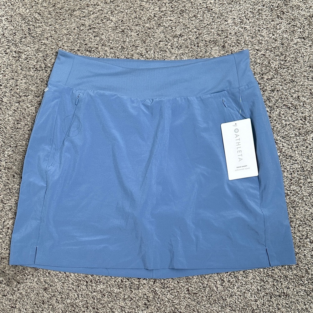 Athleta soho skort Sky Blue Athletic Skort size 10 new - Picture 3 of 9